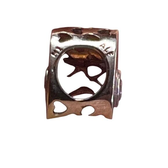 Authentic Pandora Rose Gold tone Mother Mom Heart Charm Bead ALE MET - Picture 6 of 8